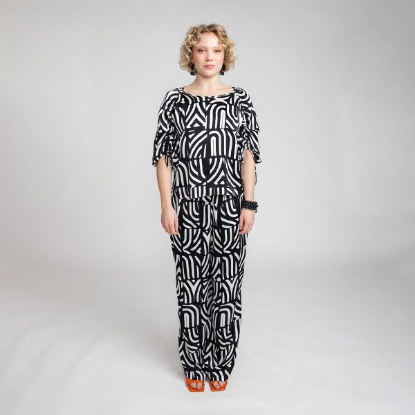 Vivika shirt, Kaari, black and white Rabatt – Bild 4